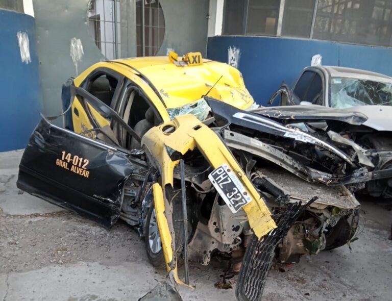Tragedia en Alvear: taxista perdió la vida en siniestro vial