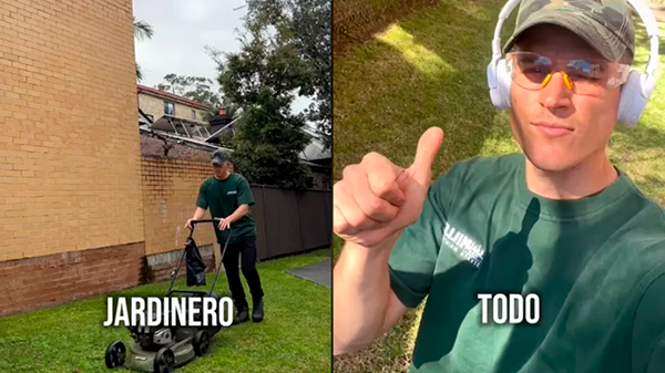 El tiktoker argentino que se volvió viral después de contar cuánto dinero gana en Australia por cortar el pasto