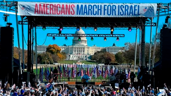 Estados Unidos: masiva marcha en Washington para apoyar a Israel