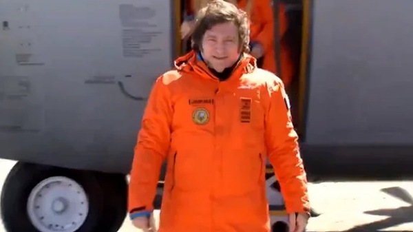 Javier Milei llegó a la Antártida