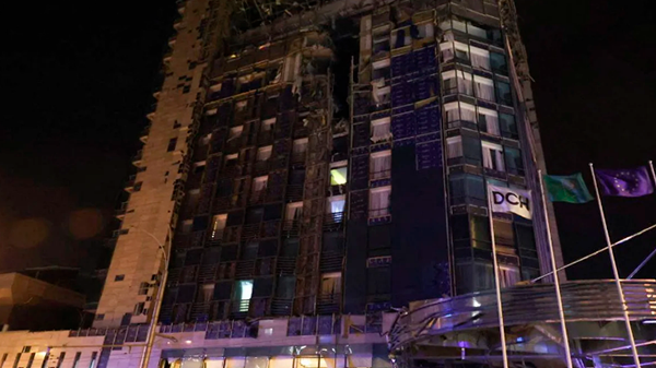 Un ataque ruso con misiles hirió a 11 personas en un hotel en Kharkiv