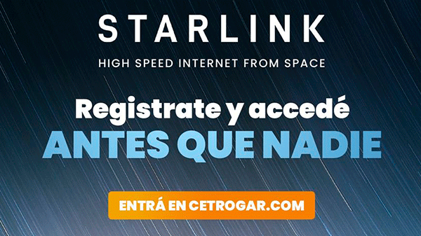 Starlink nuevo servicio de internet satelital en CETROGAR San Rafael
