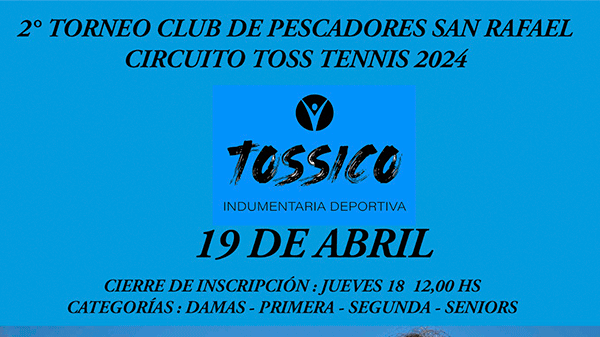 Comienza la 2° fecha del Circuito Toss Tennis