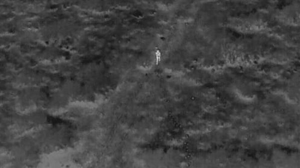 Un dron guío a un hombre y a su perro perdidos camino a Agua del Toro