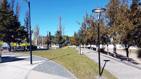 Todo listo en El Nihuil para la inauguración de su nueva plaza