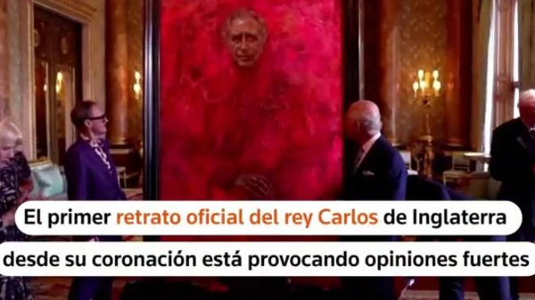 Revuelo en el Reino Unido por el nuevo retrato de Carlos III: hasta lo comparan con Satanás