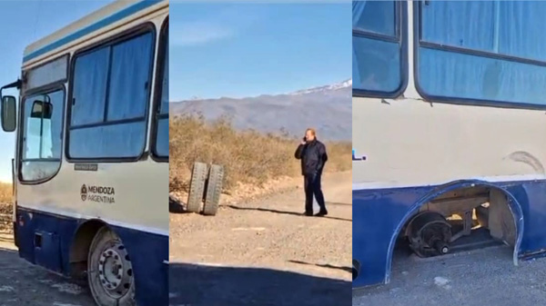 Punta del Agua: Casi ocurre una tragedia con un colectivo que perdió una rueda
