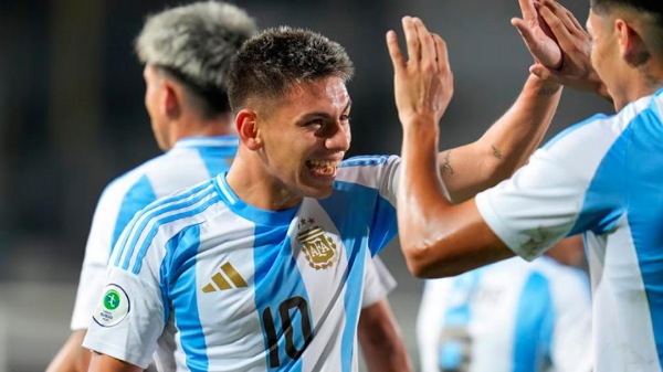 Argentina goleó a Brasil 6-0 en su debut del Sudamericano Sub 20
