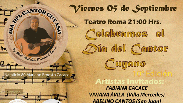 Se reprogramó el festival por el Día del Cantor Cuyano